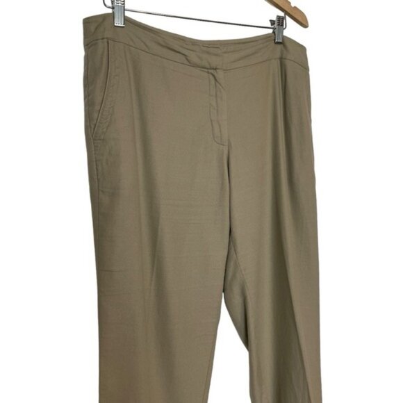 Eileen Fisher beige tan cotton capris casual pants size M - Picture 6 of 11